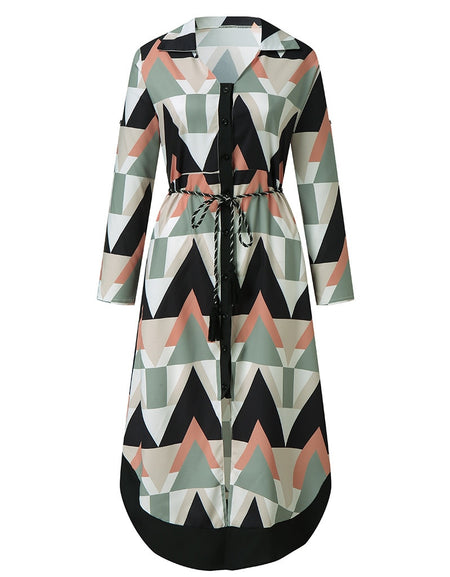 2021 Fashion Women Holiday Style Feminino Print Casual Plus Size Ladies Dress Elegant Day Dress Summer Sexy V-Neck Knitwear Robe